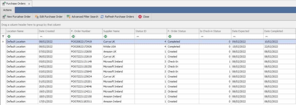 PurchaseOrderList